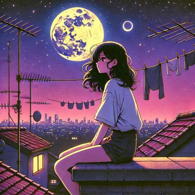 Girl in the night city