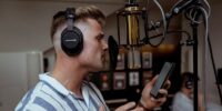 Man Sing in Studio