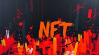 Bold acrylic painting, strong moody style, a music NFT icon, low contrast, vibrant colors, textured brushstrokes