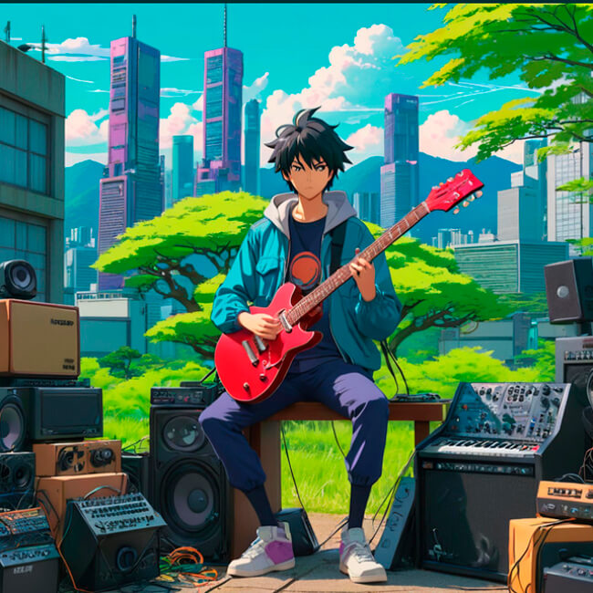 Electric Boogie - Driftwood Sky / Little Help single cover by Beno Soršak