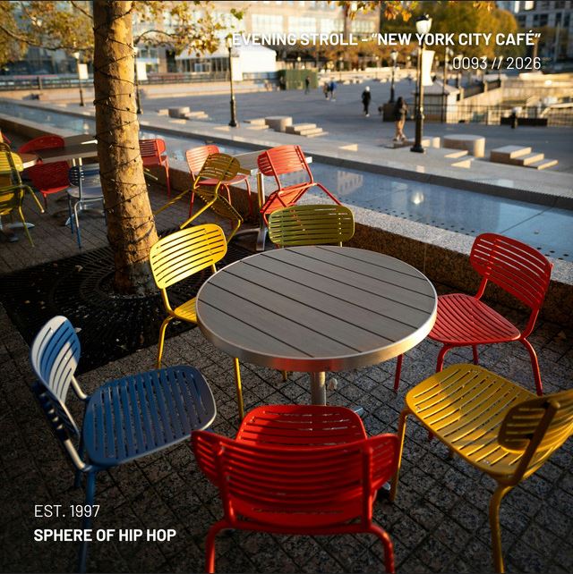 Cover art for New York City Cafe by Evening Stroll featuring a cozy lo-fi jazz atmosphere with winter city vibes