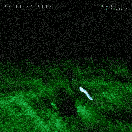 Shifting Path To Undo What I've Become cover art, dark cinematic future garage aesthetic