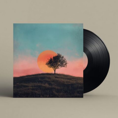 Nostalgic and warm cover art for Yesterday by Bequem, capturing a vintage, sunset-like atmosphere.