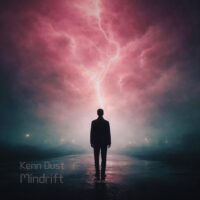 Dark and atmospheric cover art for Mindrift by Kenn Dust, capturing the essence of late-night introspection.