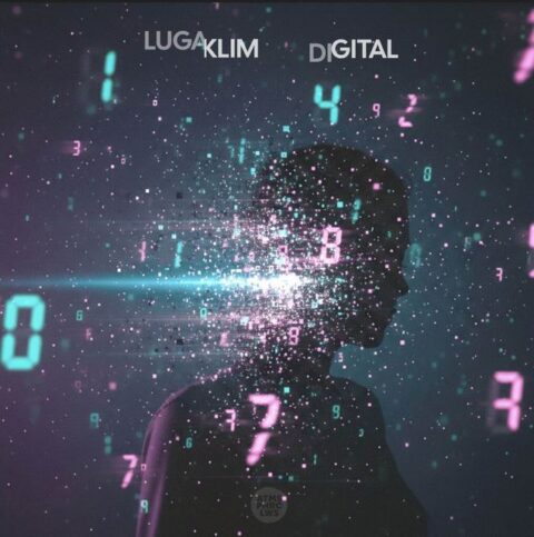 Abstract digital art for Luga x Klim's Digital, evoking a dark, late-night city atmosphere with pixelated elements.