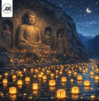 Atmospheric cover art for Nothing Sacred by Steve Nguyen, featuring the artistic aesthetic of Studio APA.