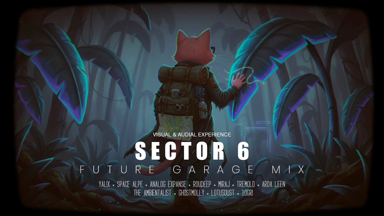 Atmospheric Future Garage for exploring the silent, glowing wilderness.