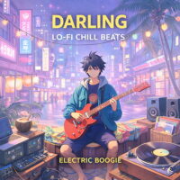 A sunny backyard with a hammock, reflecting the relaxing and nostalgic vibe of Electric Boogie's "Darling."