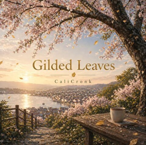 Sunlight-drenched cover art for CaliCronk - Gilded Leaves, featuring a blossoming spring aesthetic.