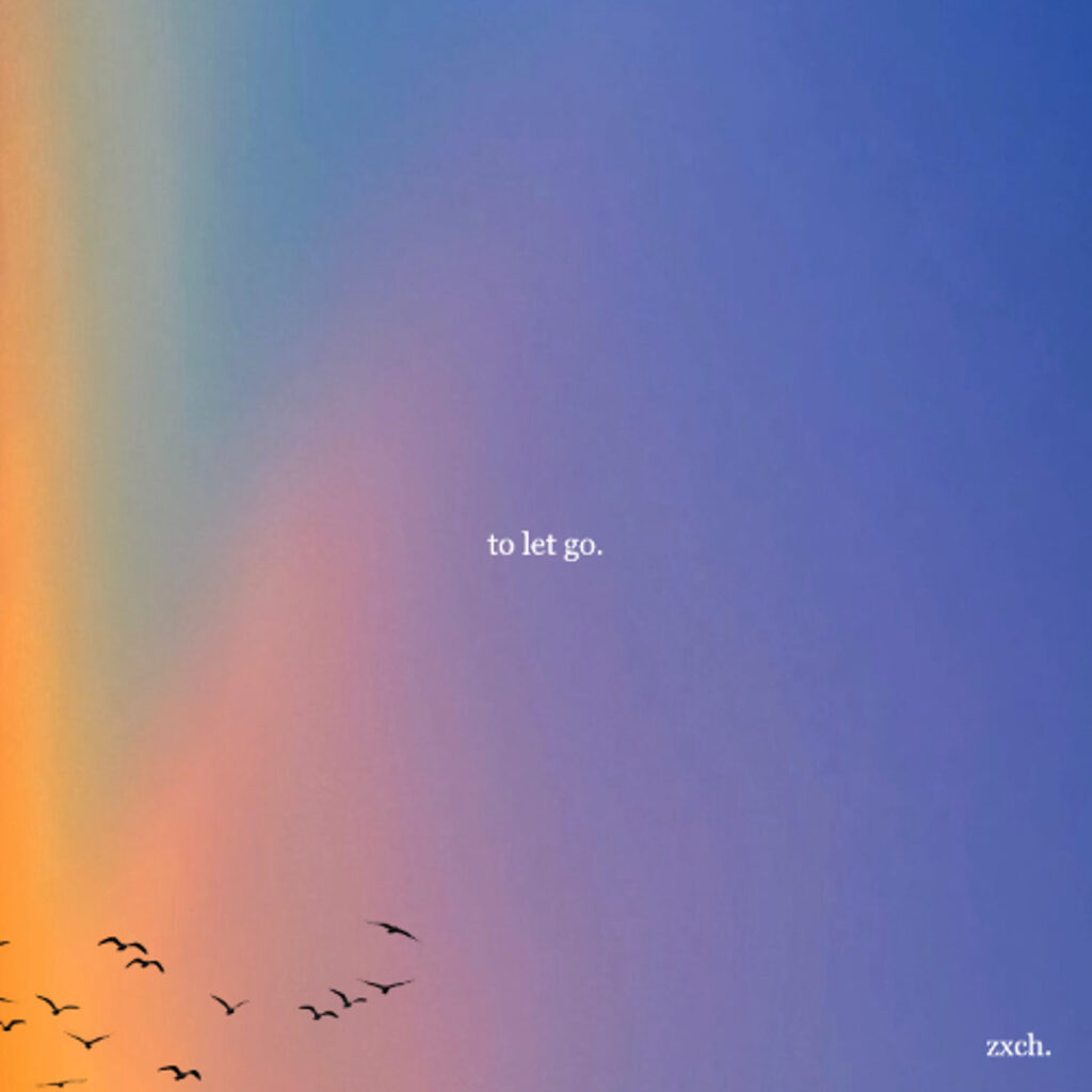 Soft, atmospheric cover art for zxch. - to let go., reflecting a nostalgic summer lo-fi aesthetic.